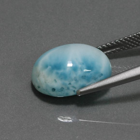 7.36克拉天然拉利玛石，椭圆形切割，13.9×10毫米，不透明