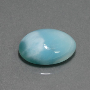 5.41克拉天然拉利玛石，椭圆形切割，13.9×10.1毫米，不透明
