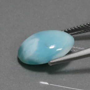 5.41克拉天然拉利玛石，椭圆形切割，13.9×10.1毫米，不透明