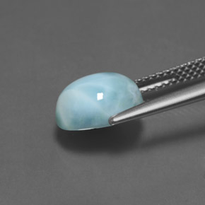 3.02克拉天然拉里马尔，椭圆形切割，不透明