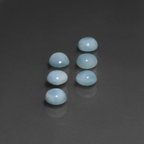 天然拉利玛石，圆形切割，4.97毫米，不透明