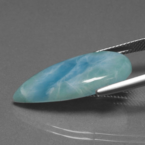 12.12克拉天然拉里马尔，梨形，不透明