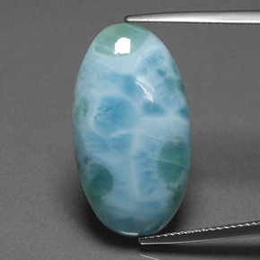 13.60克拉天然拉利玛石，椭圆形切割，25.5×14.3毫米，不透明