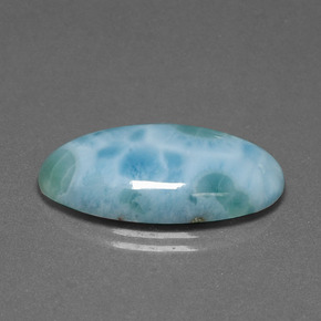 13.60克拉天然拉利玛石，椭圆形切割，25.5×14.3毫米，不透明