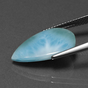 5.33克拉天然拉里马尔，梨形，不透明