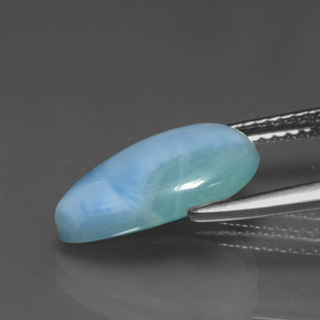 3.26克拉天然拉利玛石，梨形，13.5×8.7毫米，不透明
