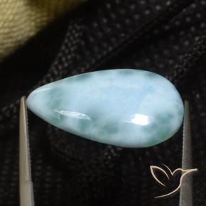8.74克拉天然拉里马尔，梨形，不透明