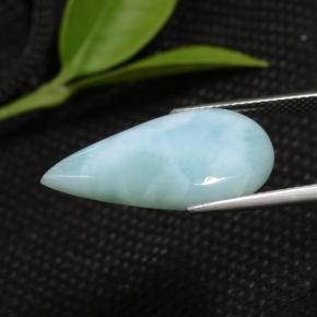 7.68克拉天然拉利玛石，梨形，24×11.9毫米，不透明