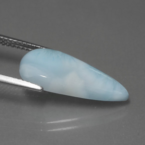 4.67克拉天然拉里马尔，梨形，不透明