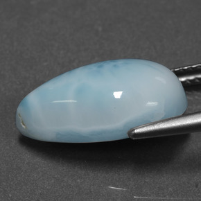 6.58克拉天然拉利玛石，梨形，16.2×10毫米，不透明