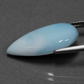 6.38克拉天然拉里马尔，梨形，不透明