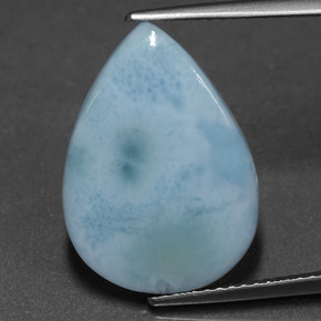 6.90克拉天然拉利玛石，梨形，18.8×13.6毫米，不透明