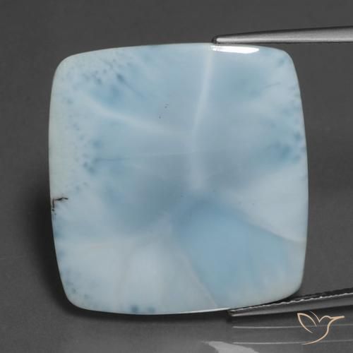 16.38ct 天然 淡蓝色 拉里马尔, 软垫, 不透明