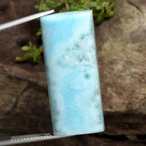 44.71克拉天然拉里马尔，狭长方形，不透明