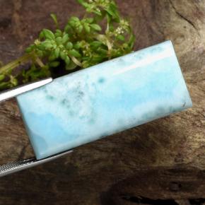 44.71克拉天然拉里马尔，狭长方形，不透明