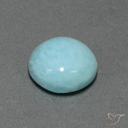 5.96克拉天然拉里马尔，圆形的，不透明