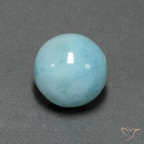 6.79克拉天然拉里马尔，圆形的，不透明