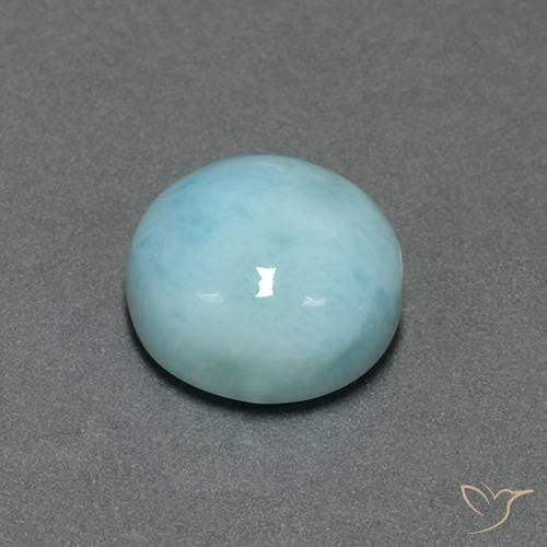 6.79克拉天然拉里马尔，圆形的，不透明