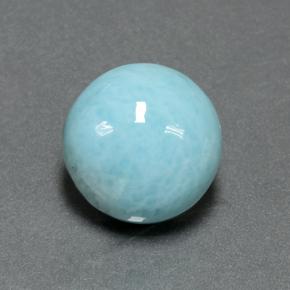 6.99克拉天然拉利玛石，圆形切割，12.18毫米，不透明