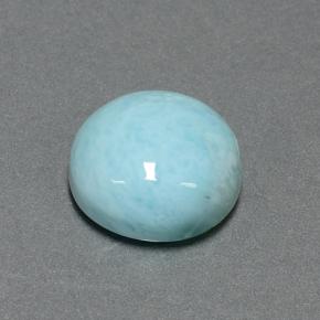 6.99克拉天然拉利玛石，圆形切割，12.18毫米，不透明