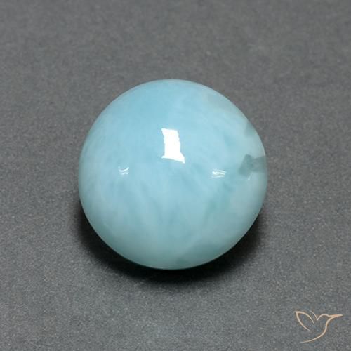 6.50克拉天然拉里马尔，圆形的，不透明