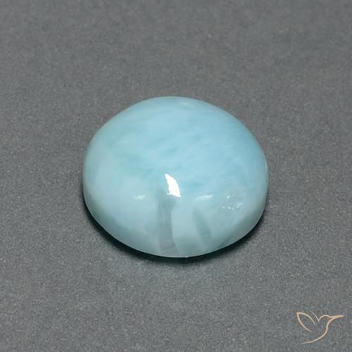 6.50克拉天然拉里马尔，圆形的，不透明