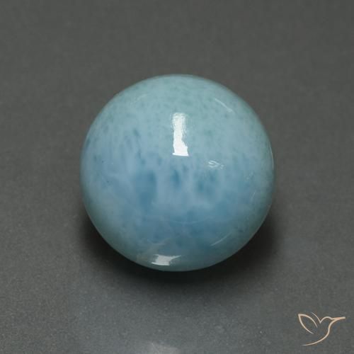 7.03克拉天然拉里马尔，圆形的，不透明