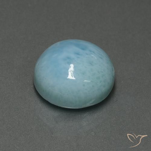 7.03克拉天然拉里马尔，圆形的，不透明