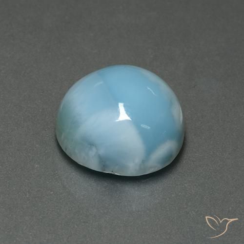 7.09克拉天然拉里马尔，圆形的，不透明