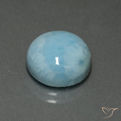 6.82克拉天然拉里马尔，圆形的，不透明