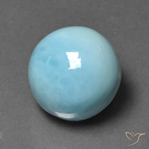 6.89克拉天然拉里马尔，圆形的，不透明