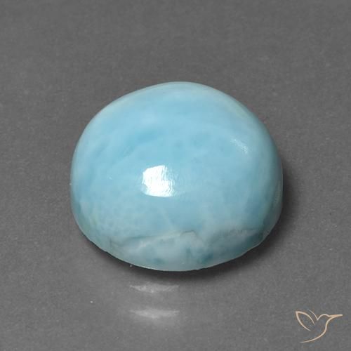 6.89克拉天然拉里马尔，圆形的，不透明