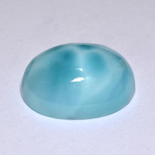 4.78克拉天然拉利玛石，椭圆形切割，12.1×10毫米，不透明