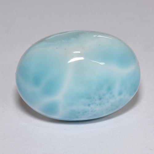 12.89克拉天然拉利玛石，椭圆形切割，18.2×13.1毫米，不透明