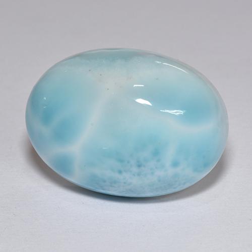 12.89克拉天然拉利玛石，椭圆形切割，18.2×13.1毫米，不透明