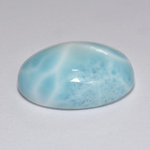 12.89克拉天然拉利玛石，椭圆形切割，18.2×13.1毫米，不透明