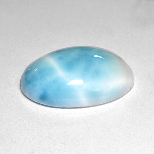 4.91克拉天然拉利玛石，椭圆形切割，14.1×10.2毫米，不透明