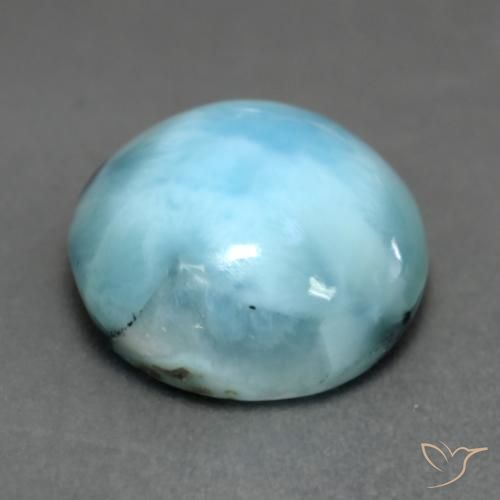 6.50克拉天然拉里马尔，圆形的，不透明