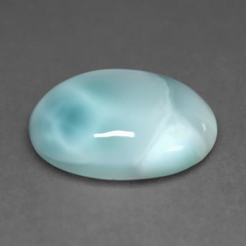 4.83克拉天然绿松石拉利玛石，椭圆形切割，14.1×10毫米，半透明
