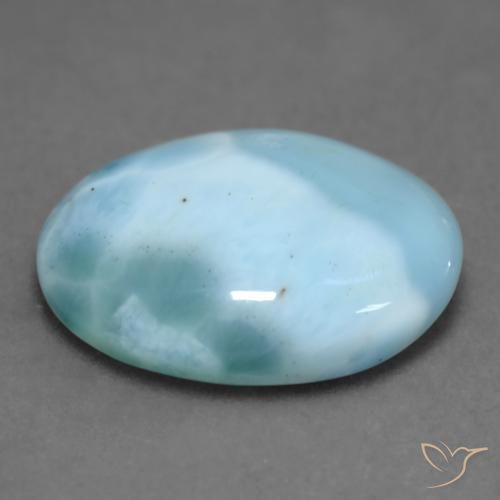 7.50克拉天然绿松石拉利玛石，椭圆形切割，15.7×12毫米，不透明