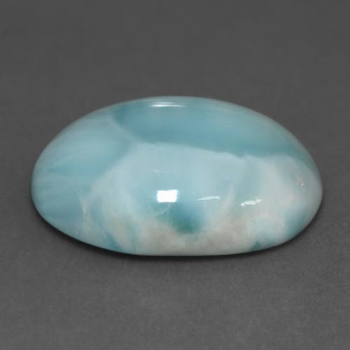 11.39克拉天然绿松石拉利玛石，椭圆形切割，18.2×13.1毫米，半透明
