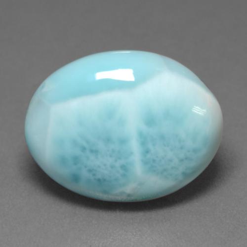 7.92克拉天然绿松石拉利玛石，椭圆形切割，16×12.3毫米，不透明