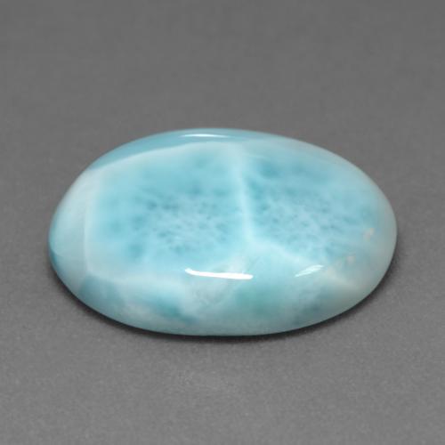 7.92克拉天然绿松石拉利玛石，椭圆形切割，16×12.3毫米，不透明