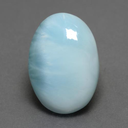 7.85克拉天然拉利玛石，椭圆形切割，16.1×11.2毫米，半透明