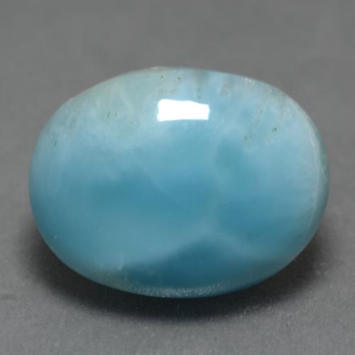 4.48克拉天然拉利玛石，椭圆形切割，12×9.2毫米，半透明