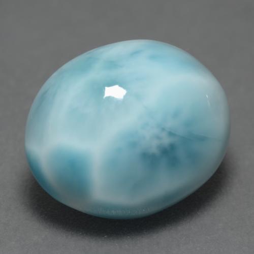 4.82克拉天然拉利玛石，椭圆形切割，12×10毫米，不透明