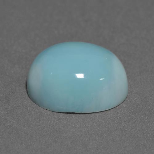 4.30克拉天然绿松石拉利玛石，椭圆形切割，10.9×9毫米，不透明