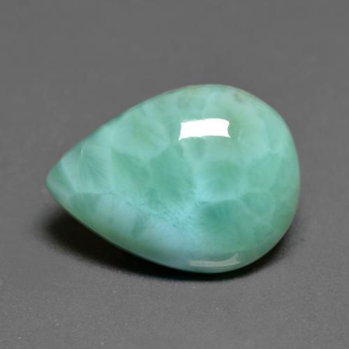 6.79克拉天然绿松石拉利玛石，梨形，16.1×11.9毫米，不透明