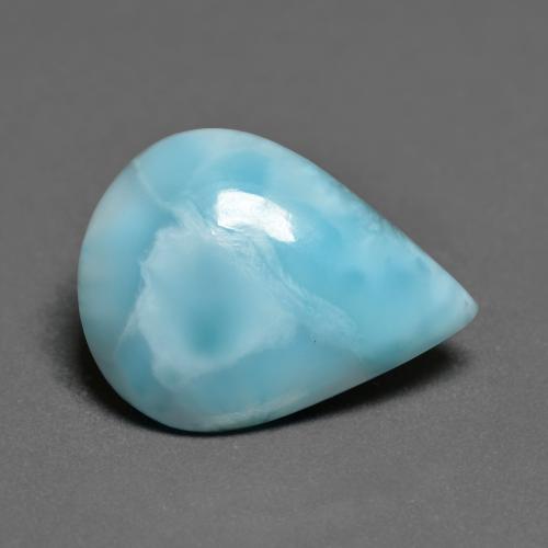5.88克拉天然绿松石拉利玛石，梨形，16.1×12.2毫米，不透明