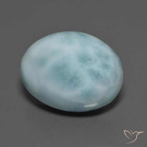 9.21ct 天然 浅蓝色 拉里马尔, 椭圆形, 不透明